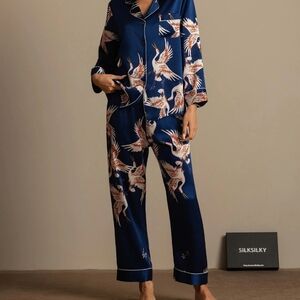 Silksilky Crane Pajama Pants